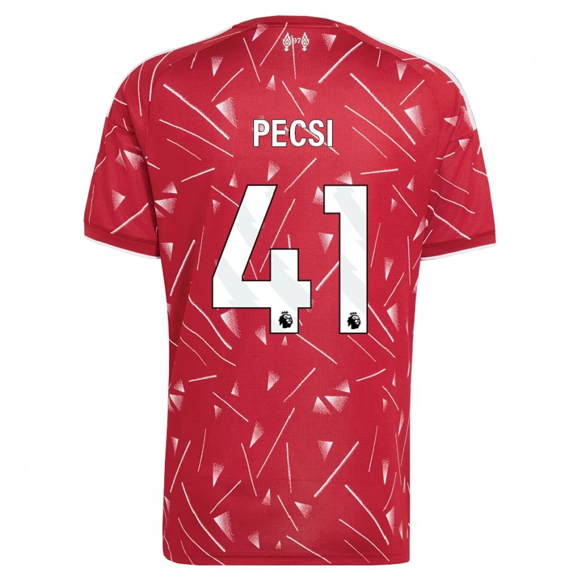 Danxen Herren Ármin Pécsi #41 Weiß Rot Heimtrikot Trikot 2026/27 T-Shirt