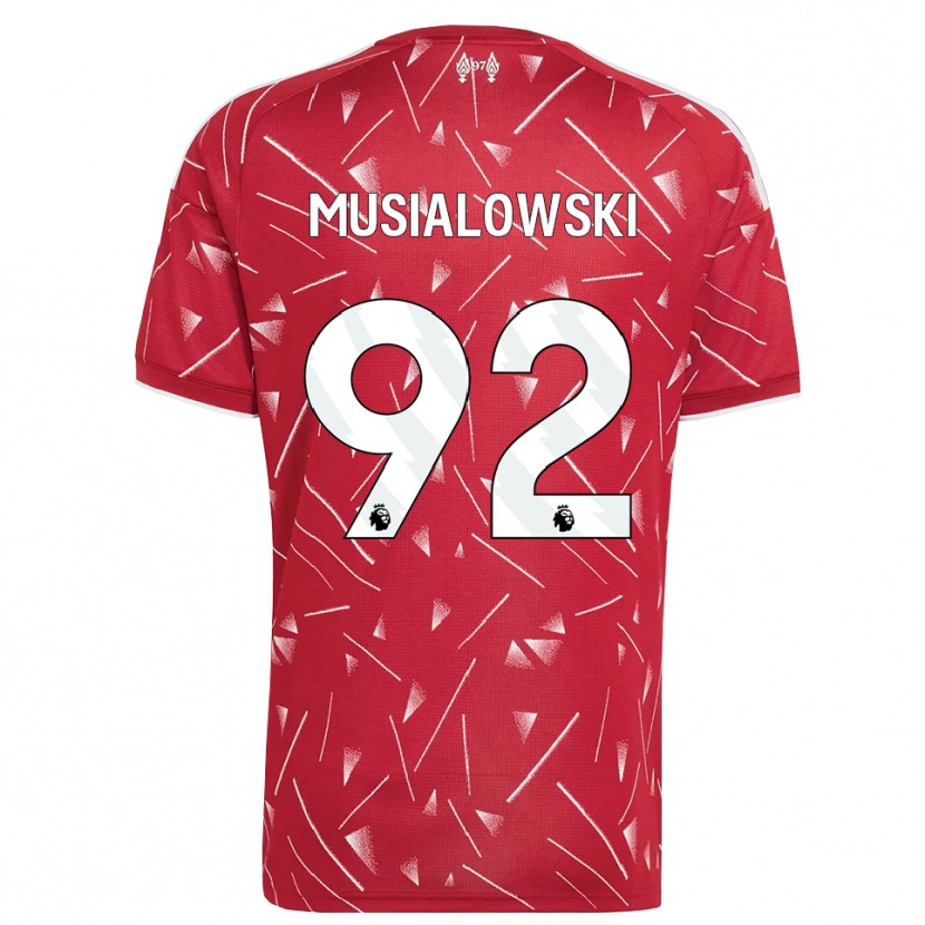 Danxen Herren Mateusz Musialowski #92 Weiß Rot Heimtrikot Trikot 2026/27 T-Shirt