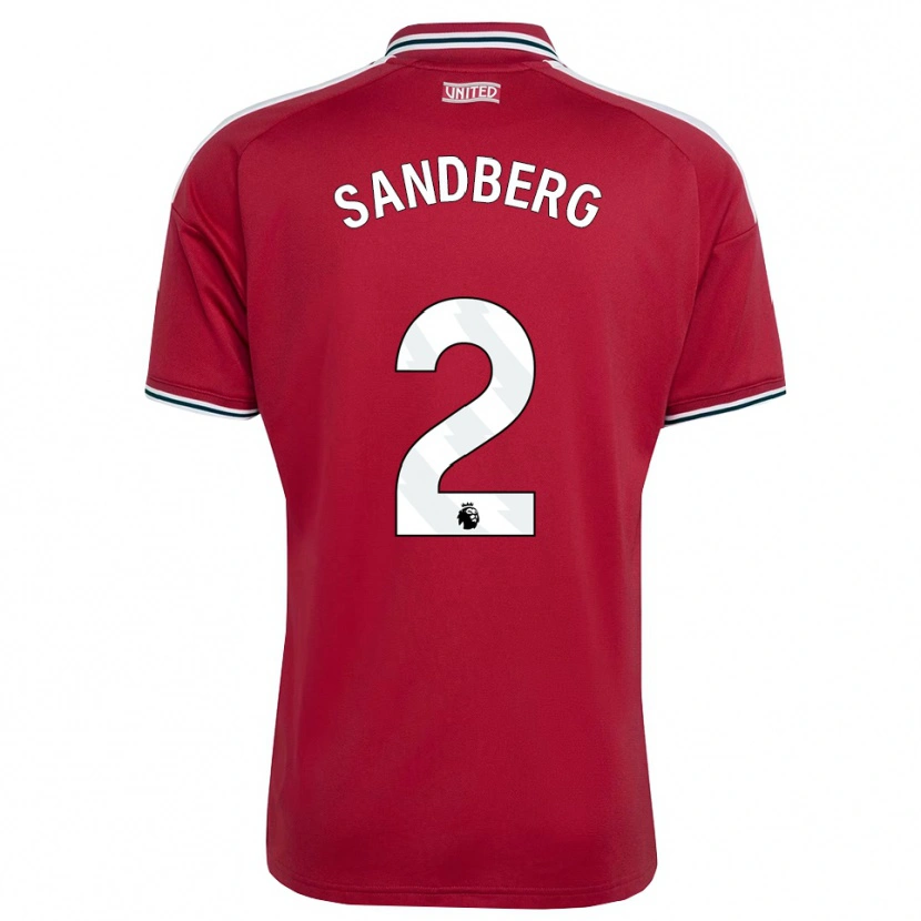 Danxen Herren Anna Sandberg #2 Rot Gelb Weiß Heimtrikot Trikot 2026/27 T-Shirt