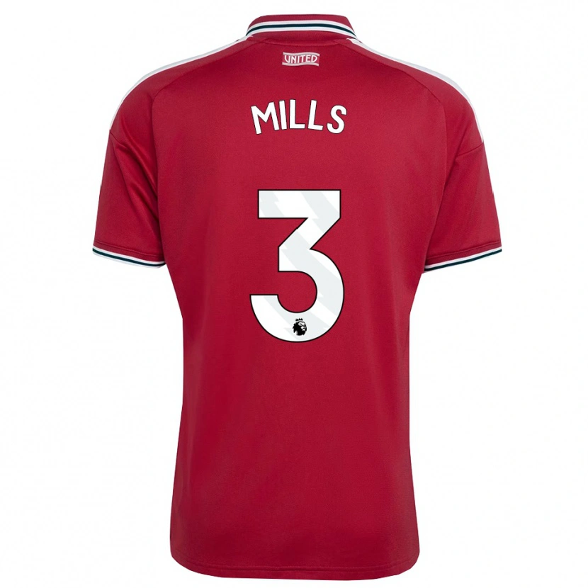 Danxen Herren Albert Mills #3 Rot Gelb Weiß Heimtrikot Trikot 2026/27 T-Shirt