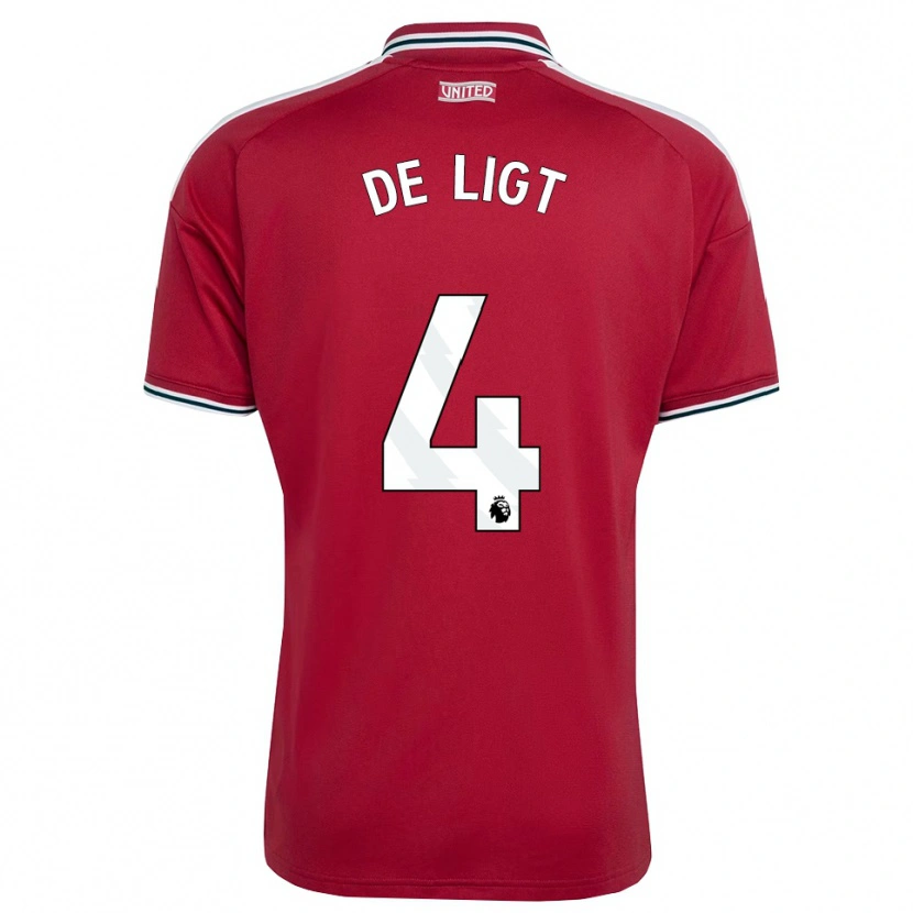 Danxen Herren Matthijs De Ligt #4 Rot Gelb Weiß Heimtrikot Trikot 2026/27 T-Shirt