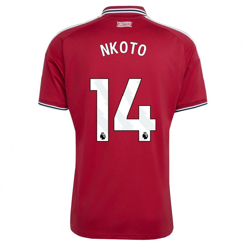 Danxen Herren Bassirou Nkoto #14 Rot Gelb Weiß Heimtrikot Trikot 2026/27 T-Shirt