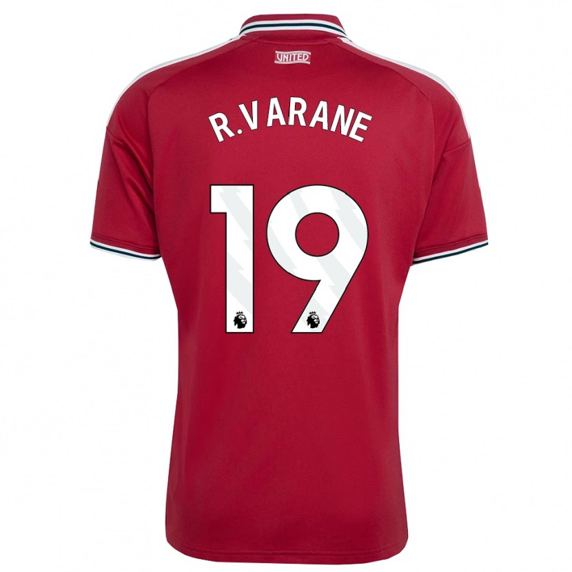 Danxen Herren Raphael Varane #19 Rot Gelb Weiß Heimtrikot Trikot 2026/27 T-Shirt
