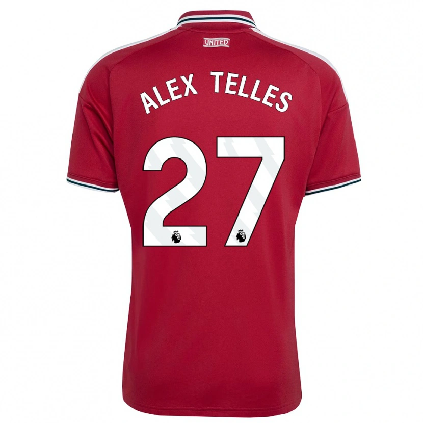 Danxen Herren Alex Nicolao Telles #27 Rot Gelb Weiß Heimtrikot Trikot 2026/27 T-Shirt