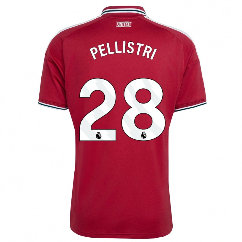 Danxen Herren Facundo Pellistri #28 Rot Gelb Weiß Heimtrikot Trikot 2026/27 T-Shirt