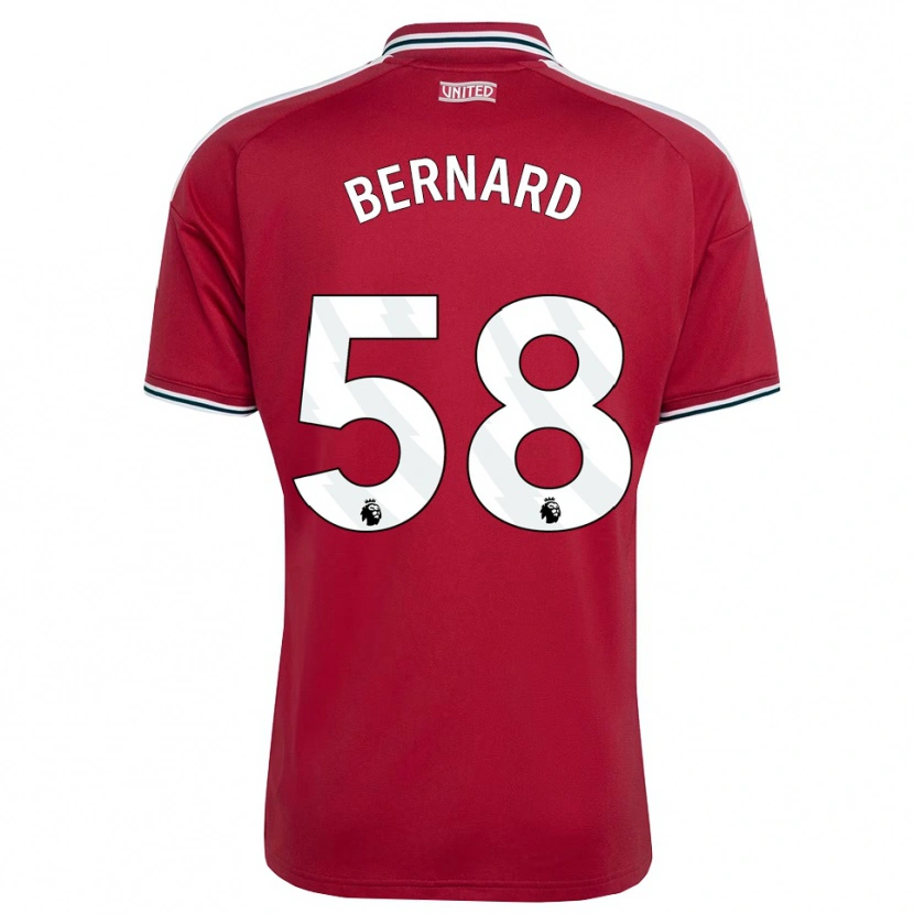 Danxen Herren Bernard #58 Rot Gelb Weiß Heimtrikot Trikot 2026/27 T-Shirt