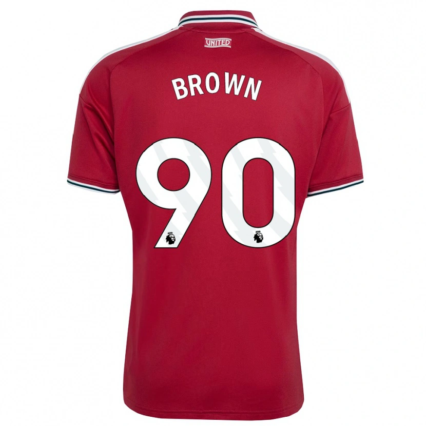 Danxen Herren Nathaniel-Junior Brown #90 Rot Gelb Weiß Heimtrikot Trikot 2026/27 T-Shirt