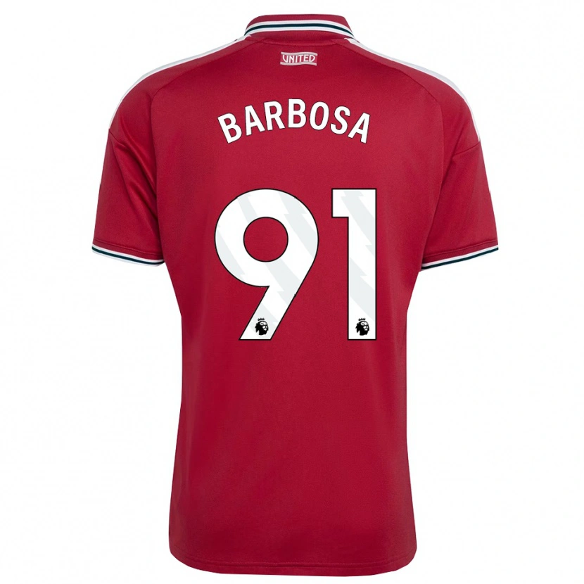 Danxen Herren Neithan Barbosa #91 Rot Gelb Weiß Heimtrikot Trikot 2026/27 T-Shirt