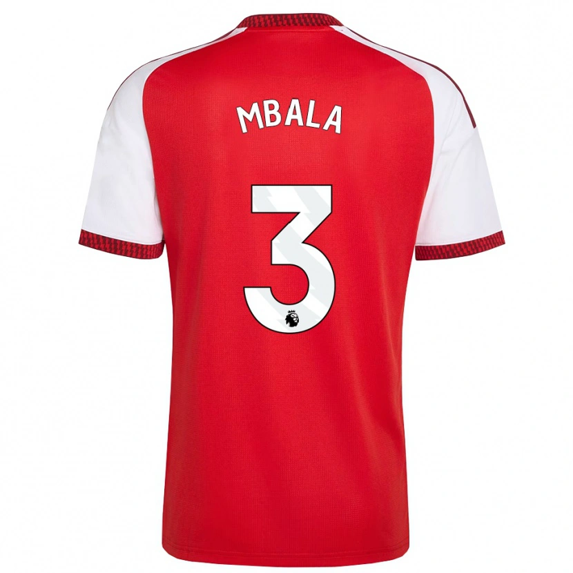 Danxen Herren Elyon Mbala #3 Rot Weiß Schwarz Heimtrikot Trikot 2026/27 T-Shirt