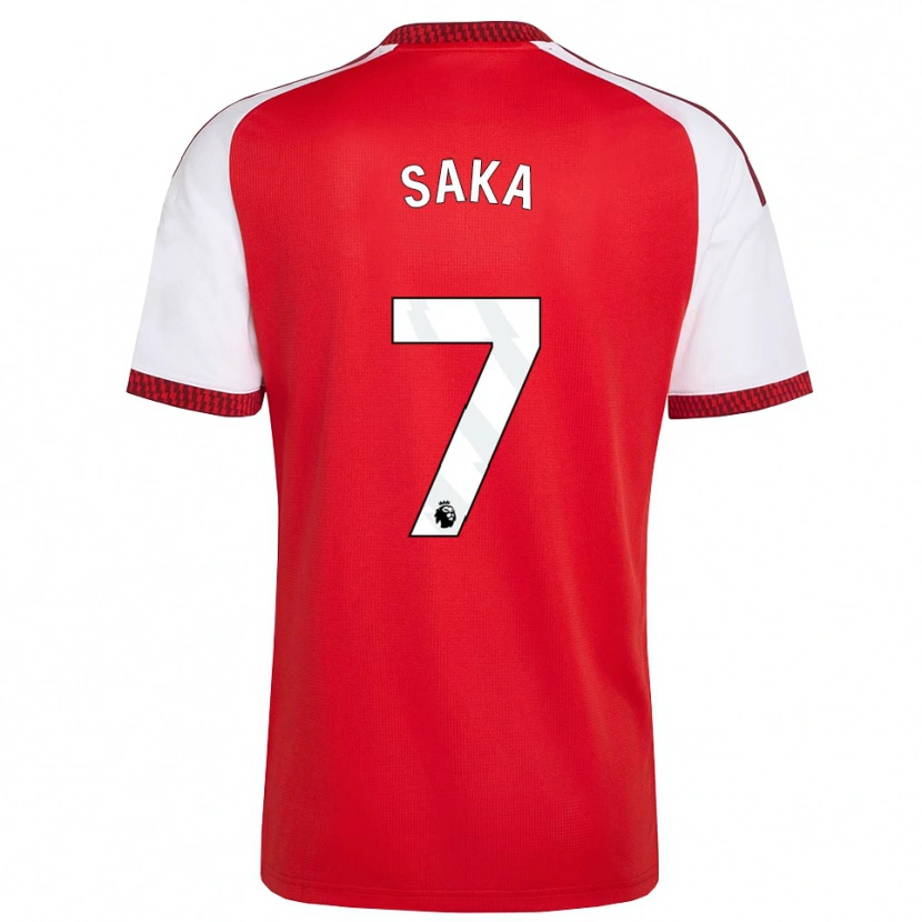 Danxen Herren Bukayo Saka #7 Rot Weiß Schwarz Heimtrikot Trikot 2026/27 T-Shirt