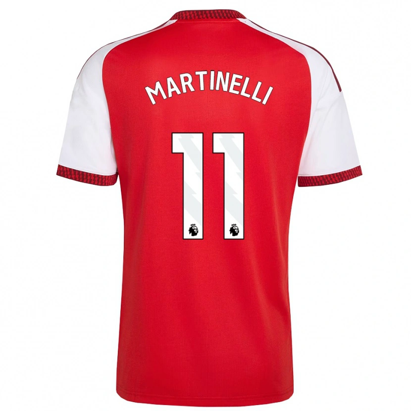 Danxen Herren Gabriel Martinelli #11 Rot Weiß Schwarz Heimtrikot Trikot 2026/27 T-Shirt