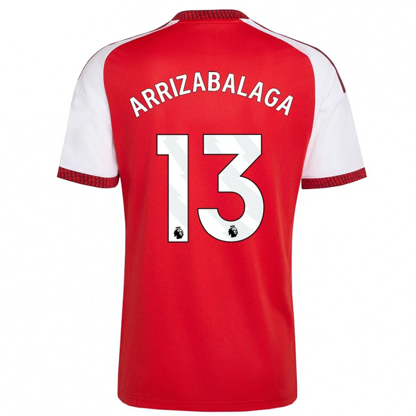 Danxen Herren Kepa Arrizabalaga #13 Rot Weiß Schwarz Heimtrikot Trikot 2026/27 T-Shirt