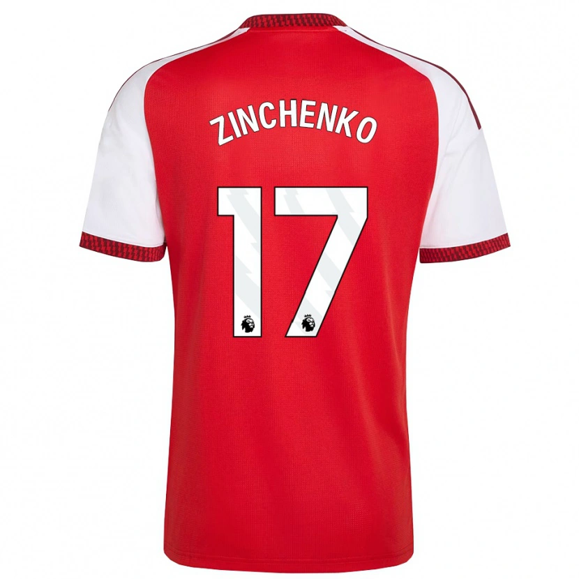 Danxen Herren Oleksandr Zinchenko #17 Rot Weiß Schwarz Heimtrikot Trikot 2026/27 T-Shirt