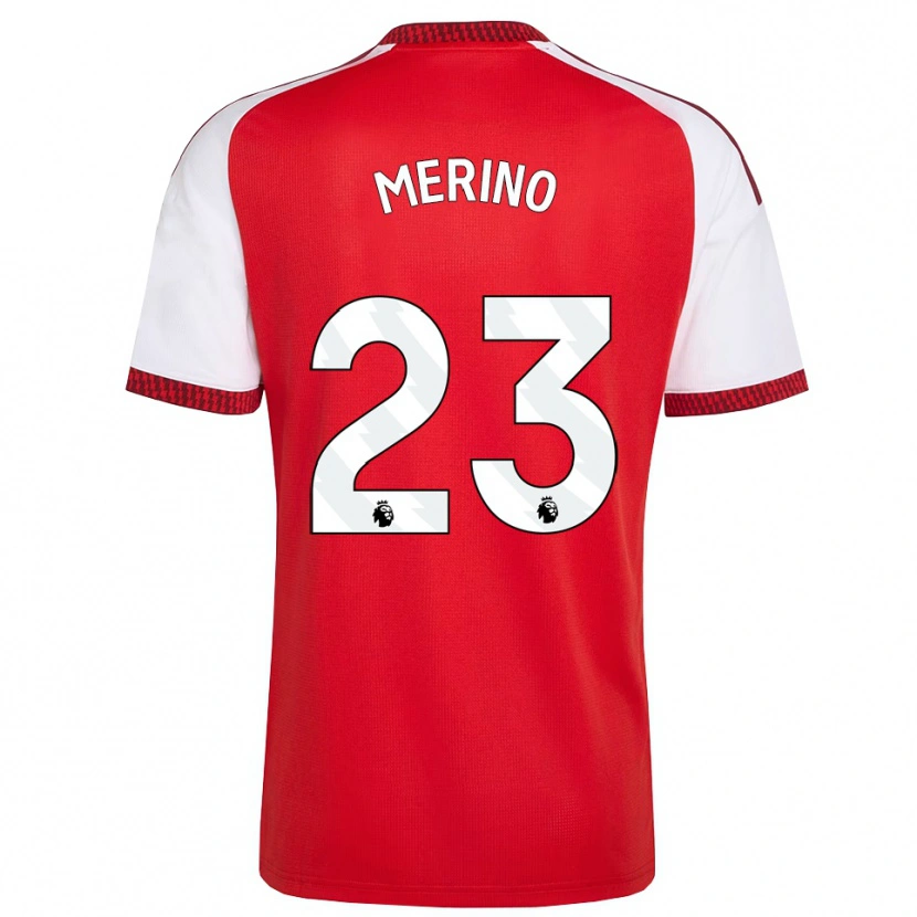 Danxen Herren Mikel Merino #23 Rot Weiß Schwarz Heimtrikot Trikot 2026/27 T-Shirt