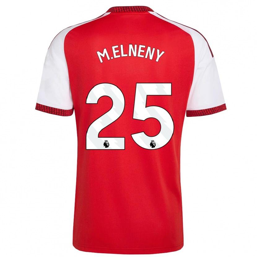 Danxen Herren Mohamed Elneny #25 Rot Weiß Schwarz Heimtrikot Trikot 2026/27 T-Shirt