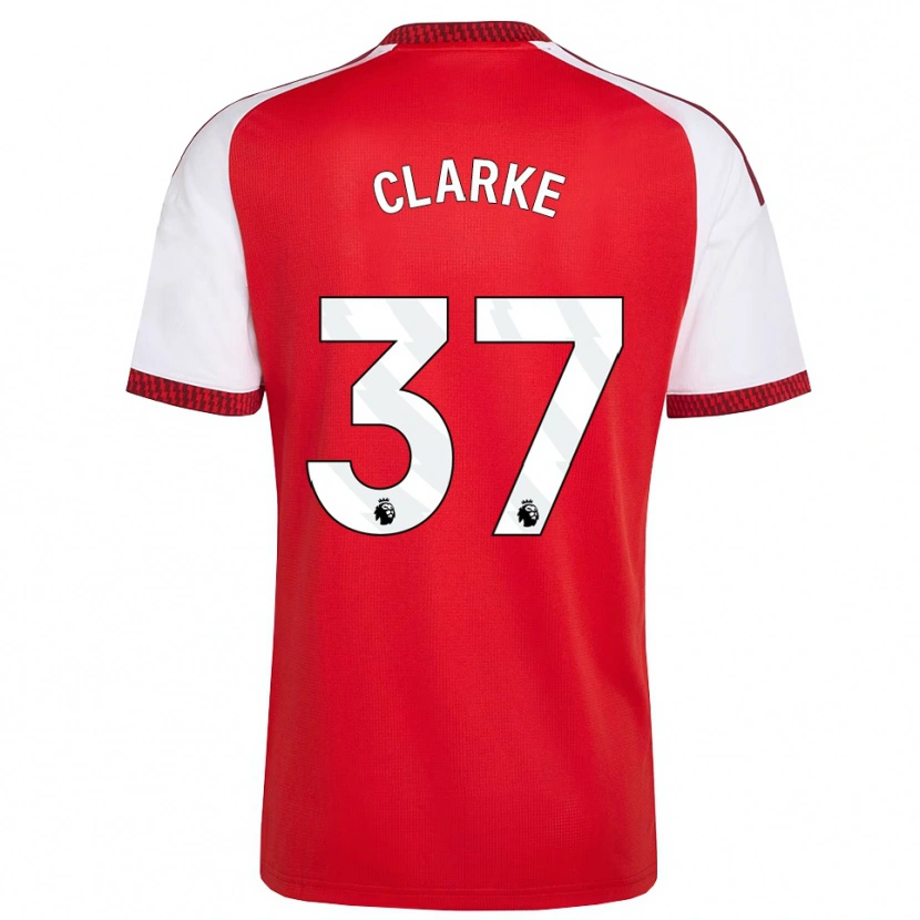 Danxen Herren Brayden Clarke #37 Rot Weiß Schwarz Heimtrikot Trikot 2026/27 T-Shirt