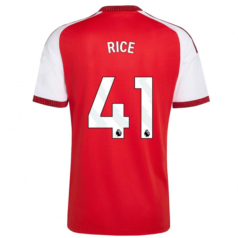 Danxen Herren Declan Rice #41 Rot Weiß Schwarz Heimtrikot Trikot 2026/27 T-Shirt