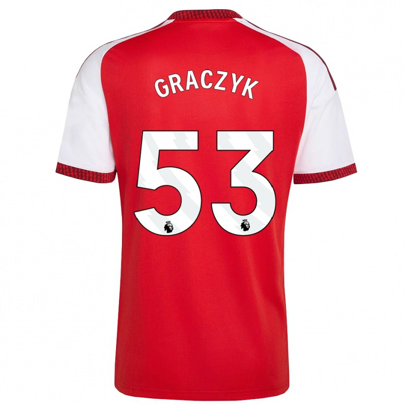 Danxen Herren Hubert Graczyk #53 Rot Weiß Schwarz Heimtrikot Trikot 2026/27 T-Shirt