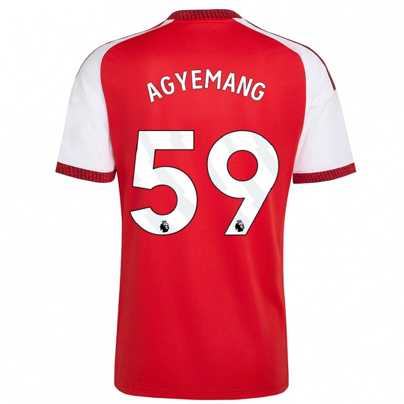 Danxen Herren Michelle Agyemang #59 Rot Weiß Schwarz Heimtrikot Trikot 2026/27 T-Shirt