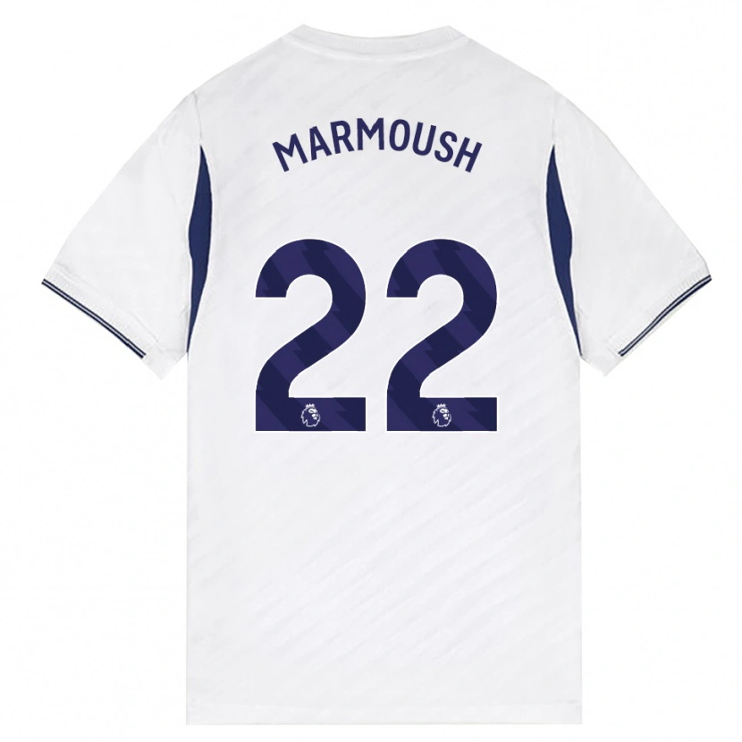 Danxen Herren Omar Marmoush #22 Weiß Rot Violett Heimtrikot Trikot 2026/27 T-Shirt