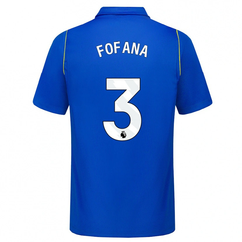Danxen Herren Wesley Fofana #3 Blau Gelb Heimtrikot Trikot 2026/27 T-Shirt