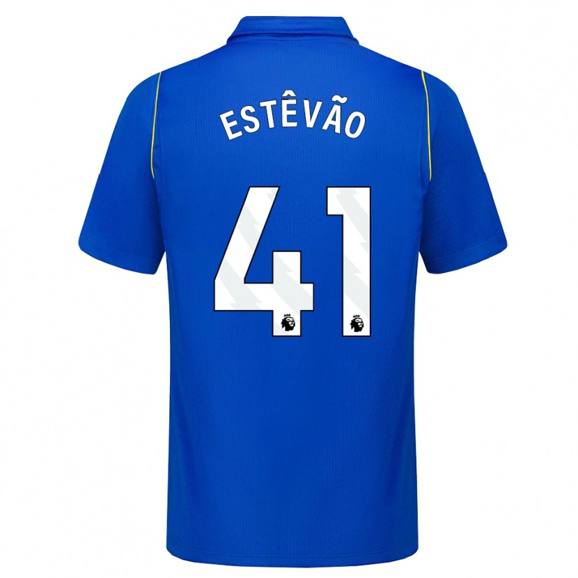 Danxen Herren Estêvão Willian Almeida De Oliveira Gonçalves #41 Blau Gelb Heimtrikot Trikot 2026/27 T-Shirt