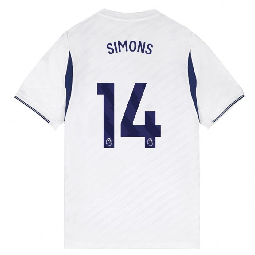 Danxen Herren Zach Simons #14 Weiß Rot Violett Heimtrikot Trikot 2026/27 T-Shirt