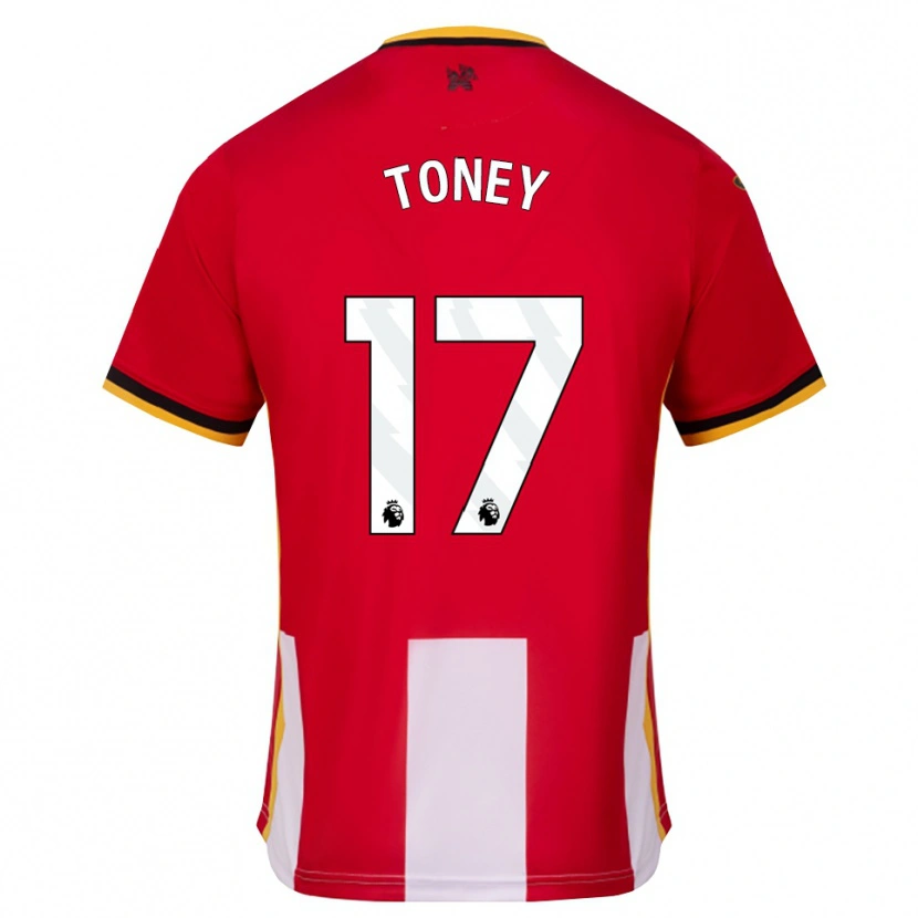 Danxen Herren Ivan Toney #17 Gelb Schwarz Rot Heimtrikot Trikot 2026/27 T-Shirt