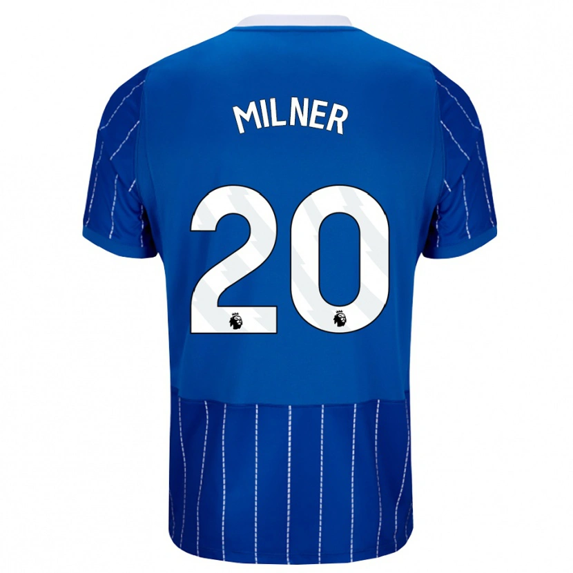 Danxen Herren James Milner #20 Mittelblau Weiß Heimtrikot Trikot 2026/27 T-Shirt
