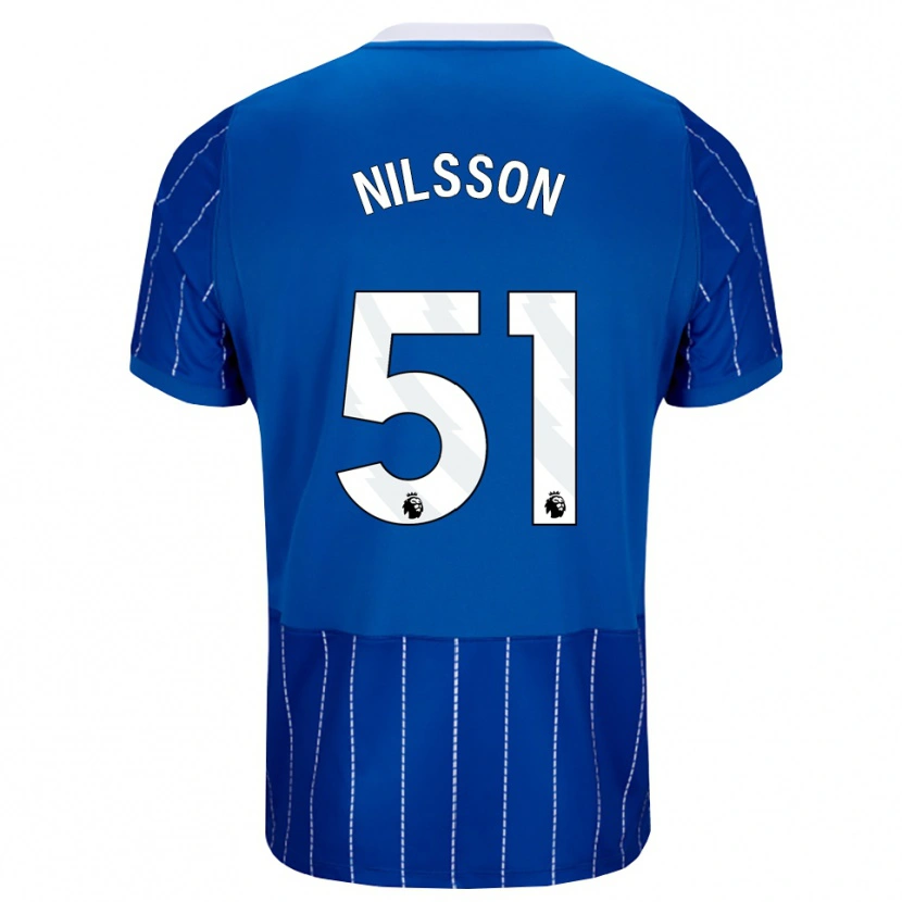 Danxen Herren Casper Nilsson #51 Mittelblau Weiß Heimtrikot Trikot 2026/27 T-Shirt