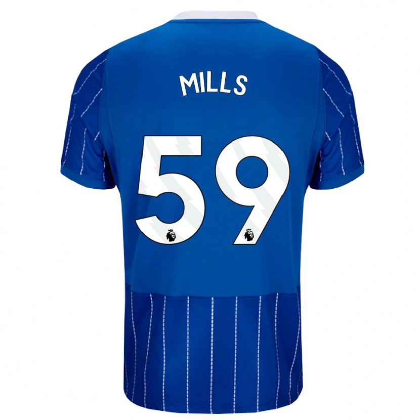 Danxen Herren Harry Mills #59 Mittelblau Weiß Heimtrikot Trikot 2026/27 T-Shirt
