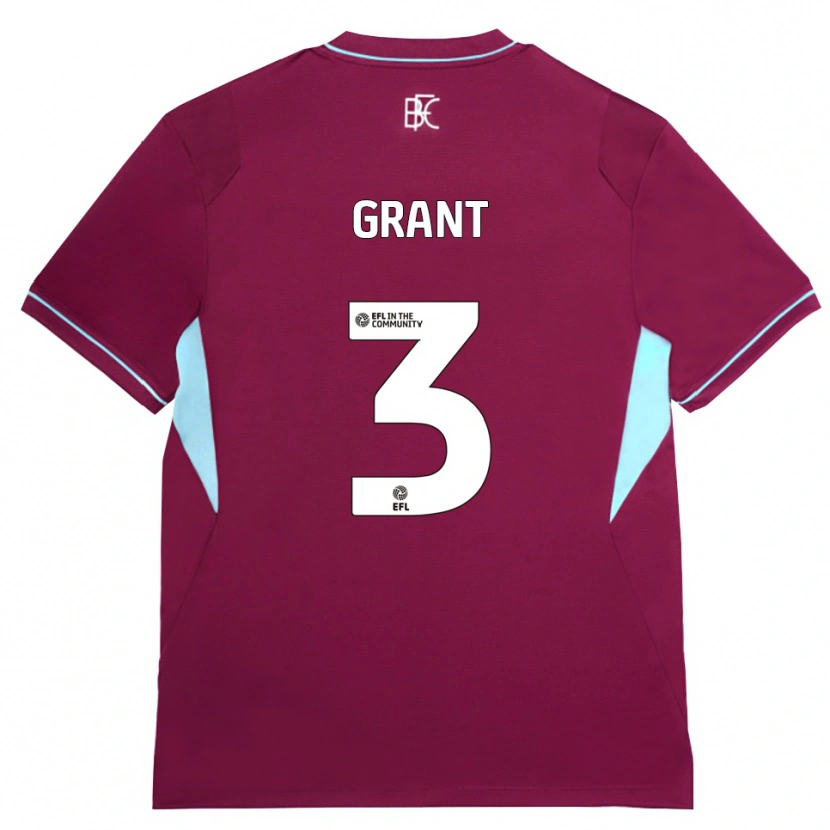 Danxen Herren Bradley Grant #3 Burgund Grün Heimtrikot Trikot 2026/27 T-Shirt