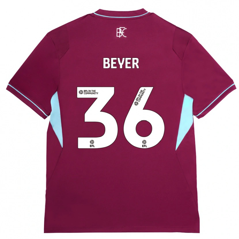 Danxen Herren Jordan Beyer #36 Burgund Grün Heimtrikot Trikot 2026/27 T-Shirt