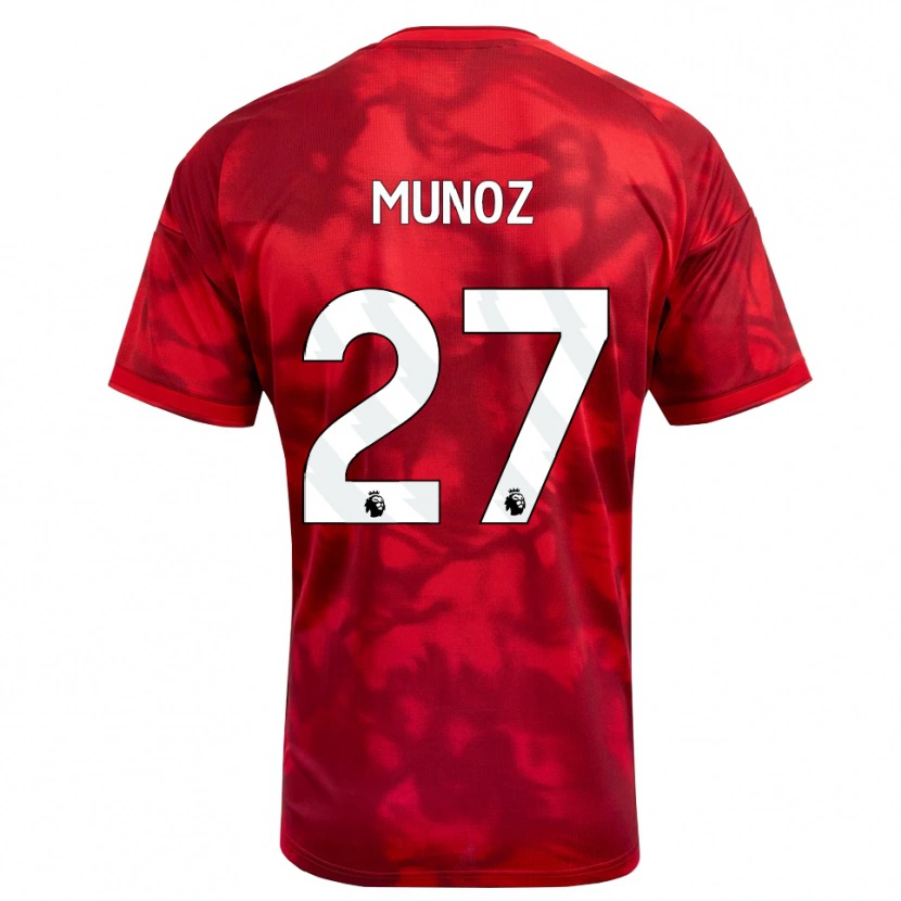 Danxen Herren Daniel Muñoz #27 Karmesin Weiß Heimtrikot Trikot 2026/27 T-Shirt