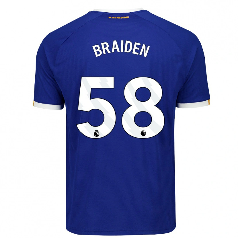 Danxen Herren Braiden Graham #58 Blau Weiß Gelb Heimtrikot Trikot 2026/27 T-Shirt