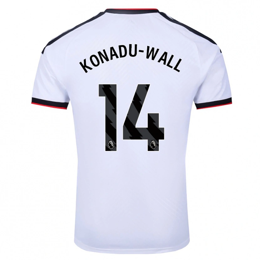 Danxen Herren Lewis Konadu-Wall #14 Weiß Schwarz Rot Heimtrikot Trikot 2026/27 T-Shirt