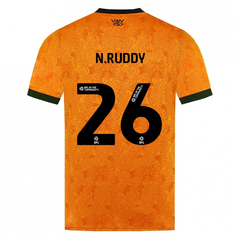 Danxen Herren John Ruddy #26 Orange Schwarz Heimtrikot Trikot 2026/27 T-Shirt