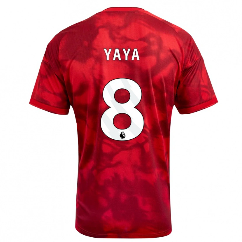 Danxen Herren Cherif Yaya #8 Karmesin Weiß Heimtrikot Trikot 2026/27 T-Shirt