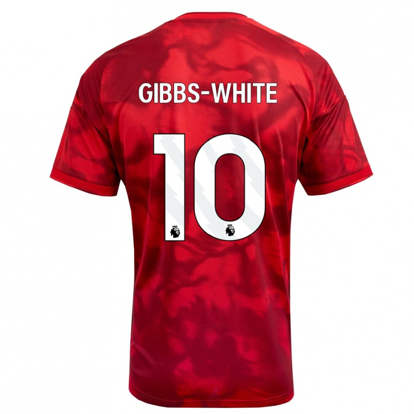 Danxen Herren Morgan Gibbs-White #10 Karmesin Weiß Heimtrikot Trikot 2026/27 T-Shirt