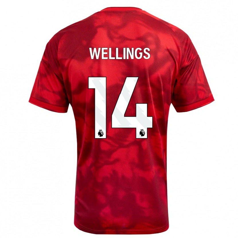 Danxen Herren Charlie Wellings #14 Karmesin Weiß Heimtrikot Trikot 2026/27 T-Shirt