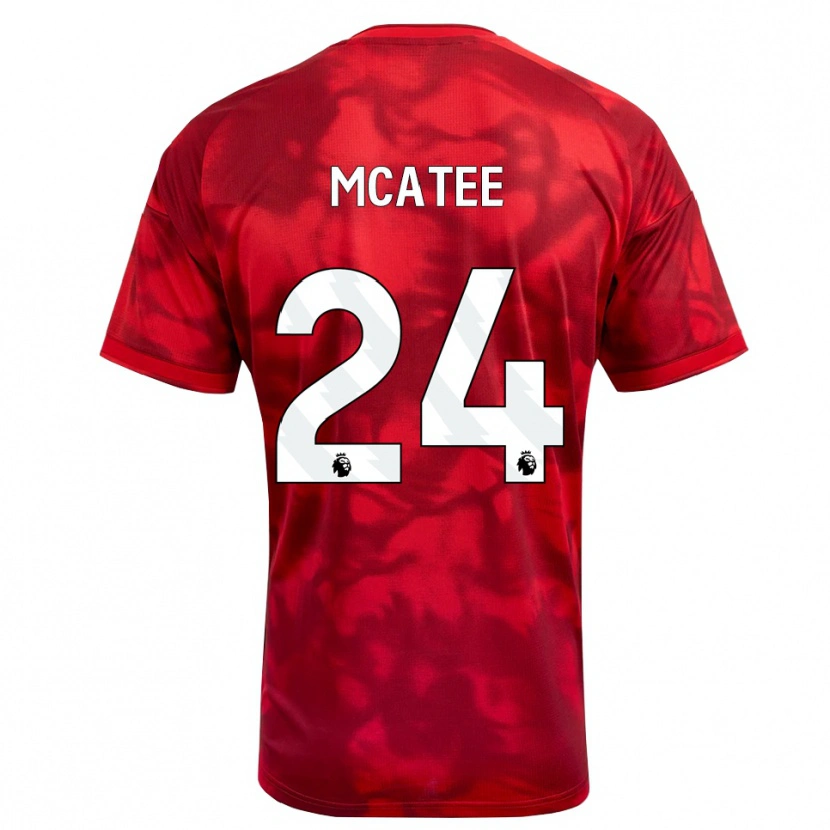 Danxen Herren James Mcatee #24 Karmesin Weiß Heimtrikot Trikot 2026/27 T-Shirt