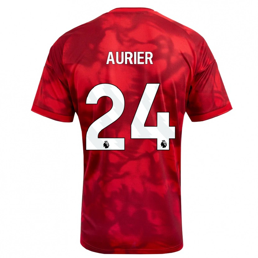Danxen Herren Serge Aurier #24 Karmesin Weiß Heimtrikot Trikot 2026/27 T-Shirt