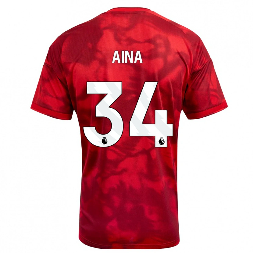 Danxen Herren Ola Aina #34 Karmesin Weiß Heimtrikot Trikot 2026/27 T-Shirt