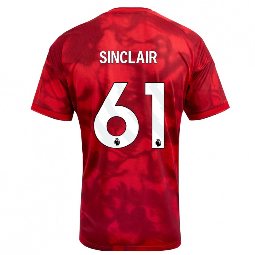 Danxen Herren Jimmy Sinclair #61 Karmesin Weiß Heimtrikot Trikot 2026/27 T-Shirt
