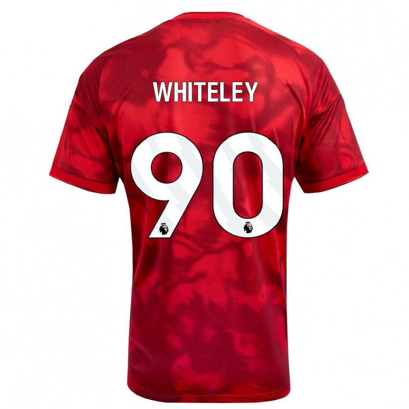 Danxen Herren Jonathan Whiteley #90 Karmesin Weiß Heimtrikot Trikot 2026/27 T-Shirt