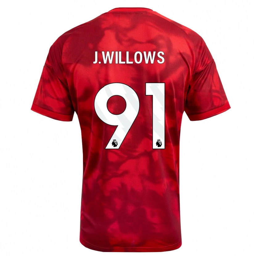 Danxen Herren Jordan Willows #91 Karmesin Weiß Heimtrikot Trikot 2026/27 T-Shirt
