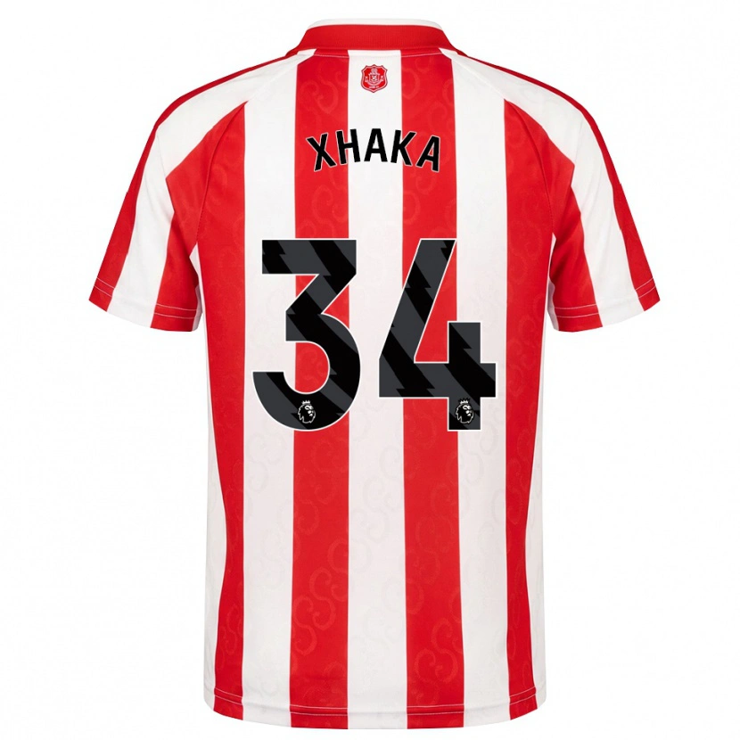 Danxen Herren Granit Xhaka #34 Rot Weiß Schwarz Heimtrikot Trikot 2026/27 T-Shirt