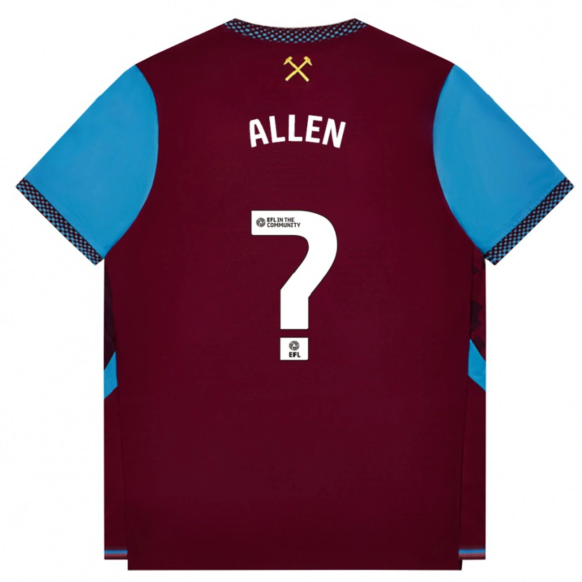 Danxen Herren Isaac Allen #0 Burgund Kornblumenblau Heimtrikot Trikot 2026/27 T-Shirt
