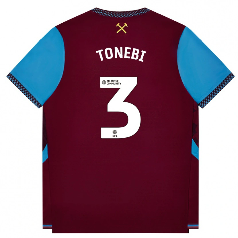 Danxen Herren Concilio Tonebi #3 Burgund Kornblumenblau Heimtrikot Trikot 2026/27 T-Shirt