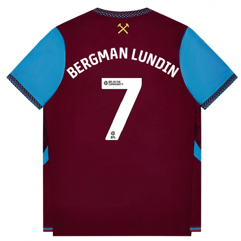 Danxen Herren Marika Bergman-Lundin #7 Burgund Kornblumenblau Heimtrikot Trikot 2026/27 T-Shirt